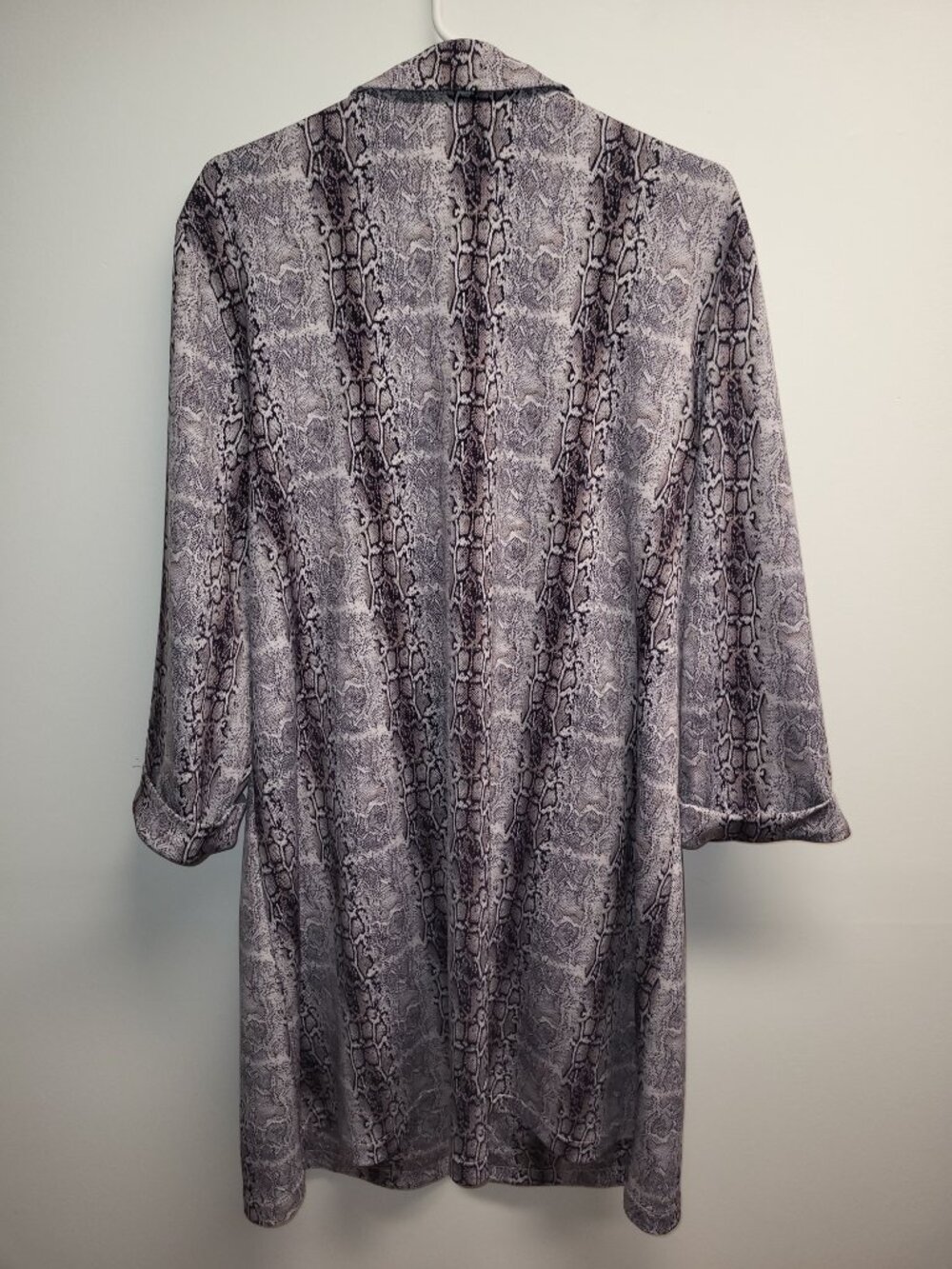 Joseph Ribkoff Snakeskin Print Open Front Long Duster Blazer Jacket Size 18 - Picture 11 of 11